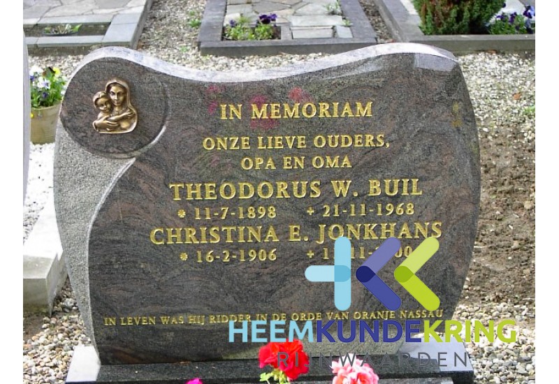Grafstenen kerkhof Herwen Coll. HKR (151) Th.W.Buil & C.E.Jonkhans
